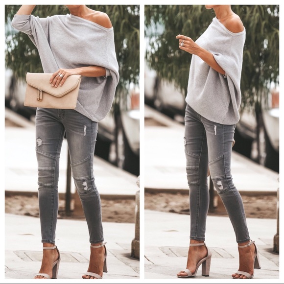 1 LEFT‼️5 ⭐️ Grey Wash Moto Skinnies - Picture 4 of 8